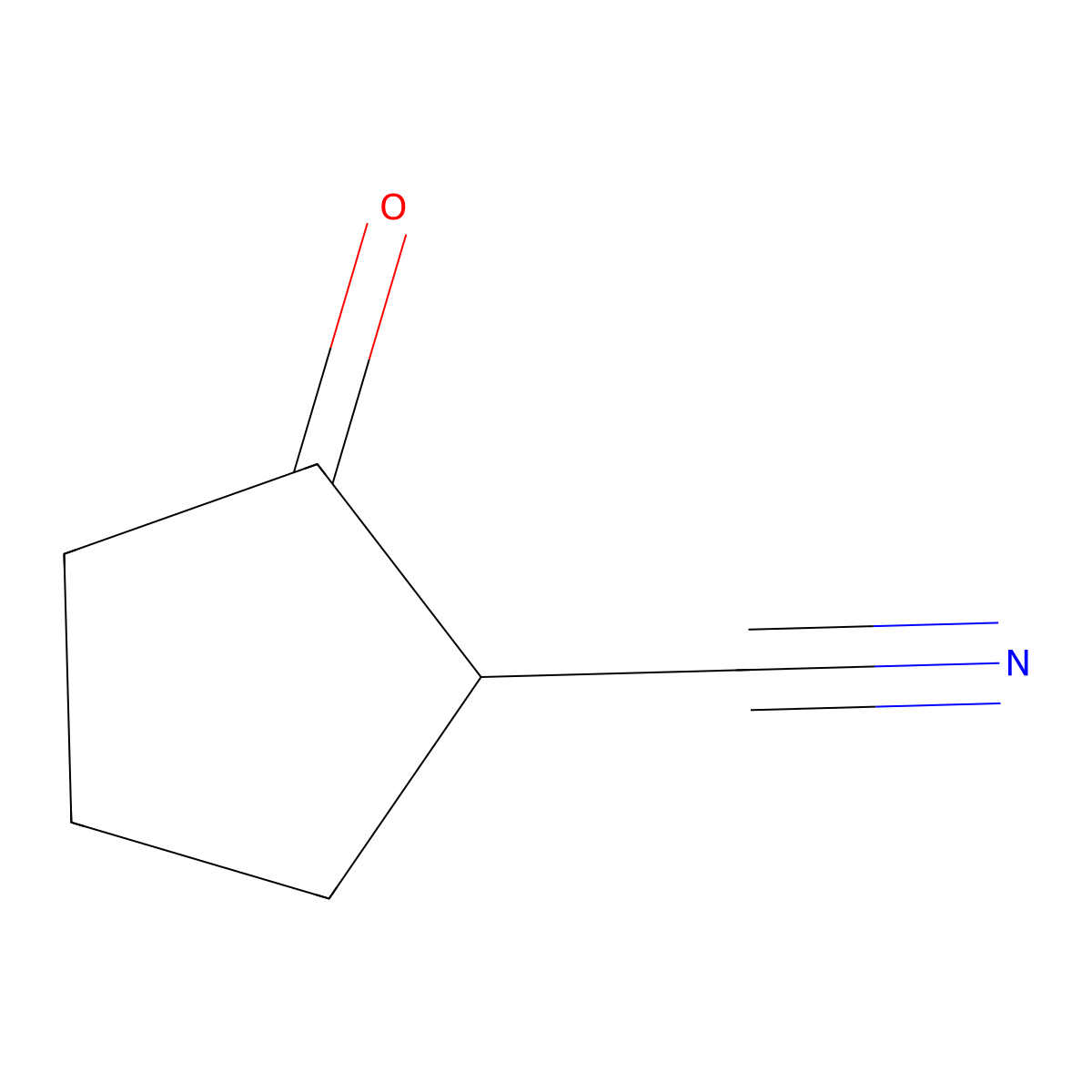 2-Oxocyclopentane-1-carbonitrile molecular structure, CAS 138260-51-2