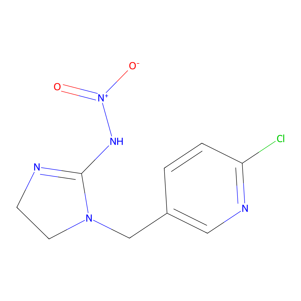 N-[1-[(6-chloro-3-pyridinyl)methyl]-4,5-dihydroimidazol-2-yl]nitramide molecular structure, CAS 138261-41-3