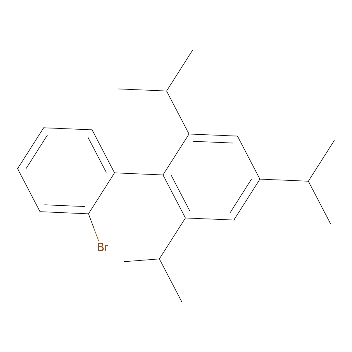 2'-Bromo-2,4,6-triisopropyl-1,1'-biphenyl molecular structure, CAS 1382646-51-6