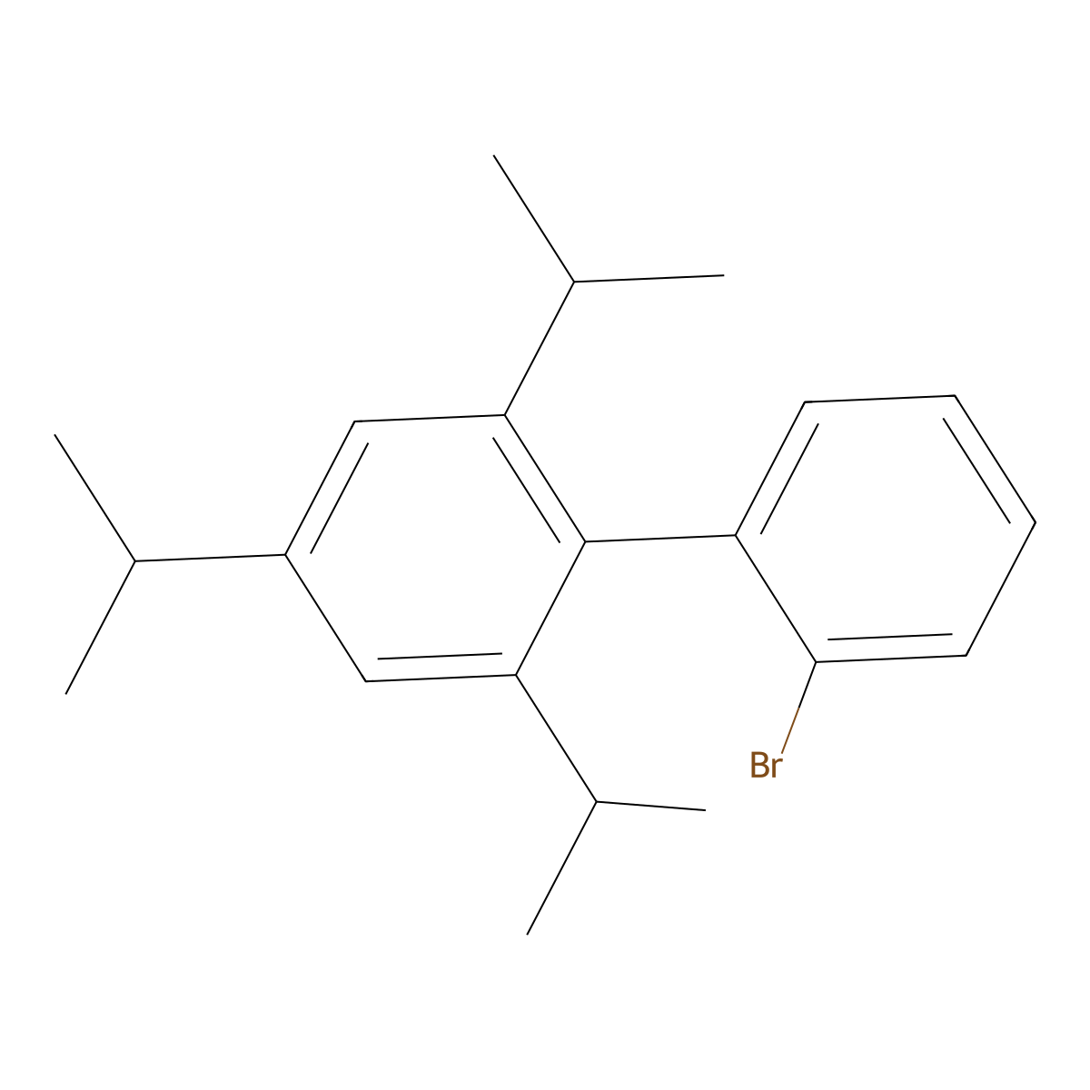 2'-Bromo-2,4,6-triisopropyl-1,1'-biphenyl molecular structure, CAS 1382646-51-6