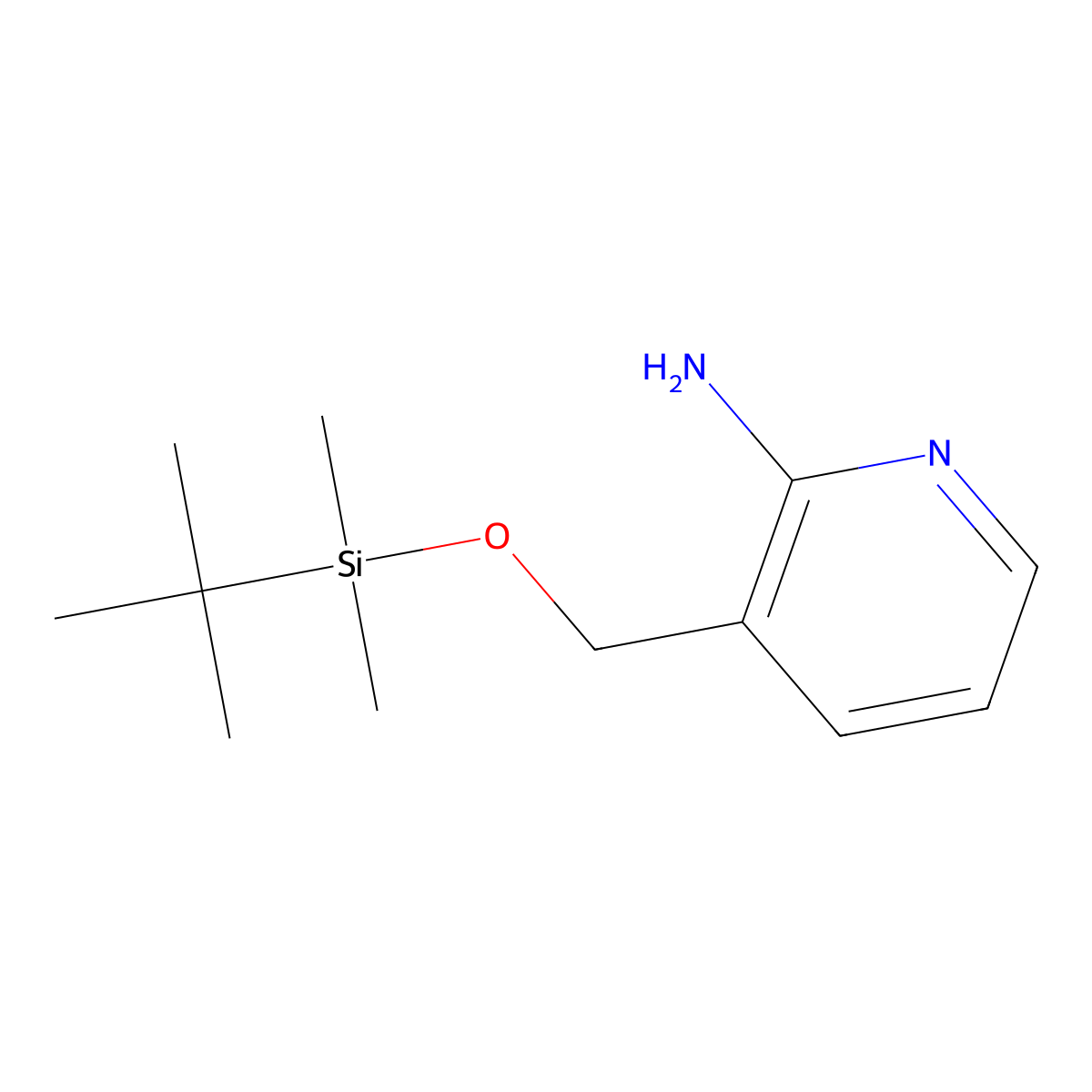 3-{[(Tert-butyldimethylsilyl)oxy]methyl}pyridin-2-amine molecular structure, CAS 138271-12-2