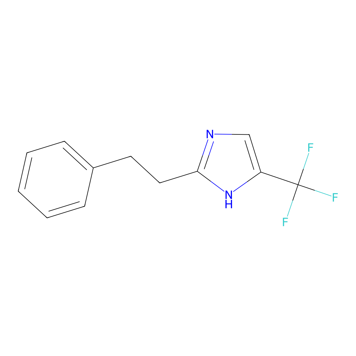 2-(2-phenylethyl)-5-(trifluoromethyl)-1H-imidazole molecular structure, CAS 1382722-52-2
