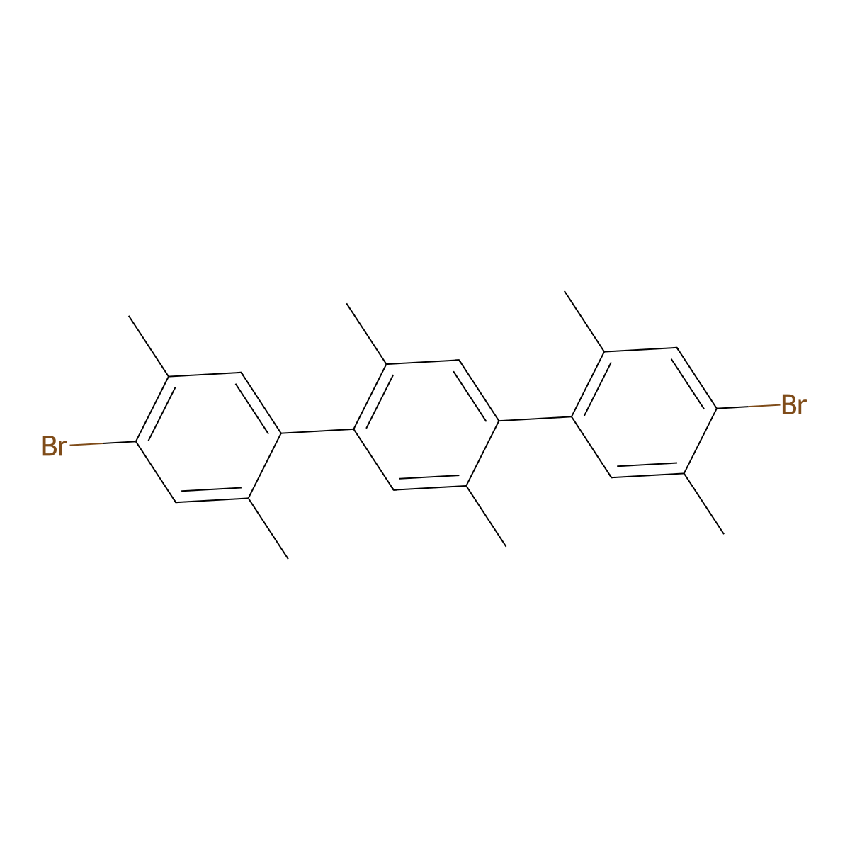 4,4"-Dibromo-2,2',2",5,5',5"-hexamethyl-1,1':4',1"-terphenyl molecular structure, CAS 1382735-12-7
