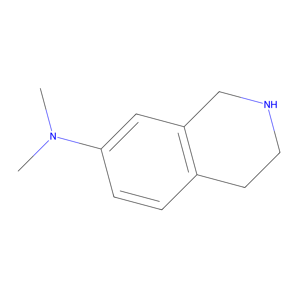 N,N-Dimethyl-1,2,3,4-tetrahydroisoquinolin-7-amine molecular structure, CAS 138276-84-3