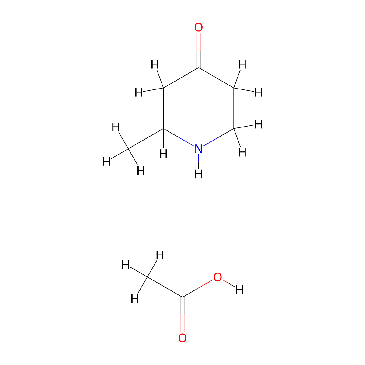 2-Methyl-4-piperidinone acetate molecular structure, CAS 1382774-58-4