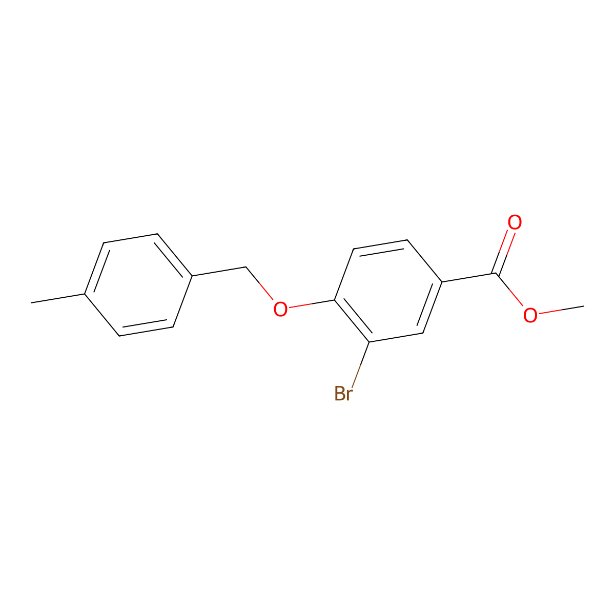 Methyl 3-bromo-4-((4-methylbenzyl)oxy)benzoate molecular structure, CAS 1382775-12-3
