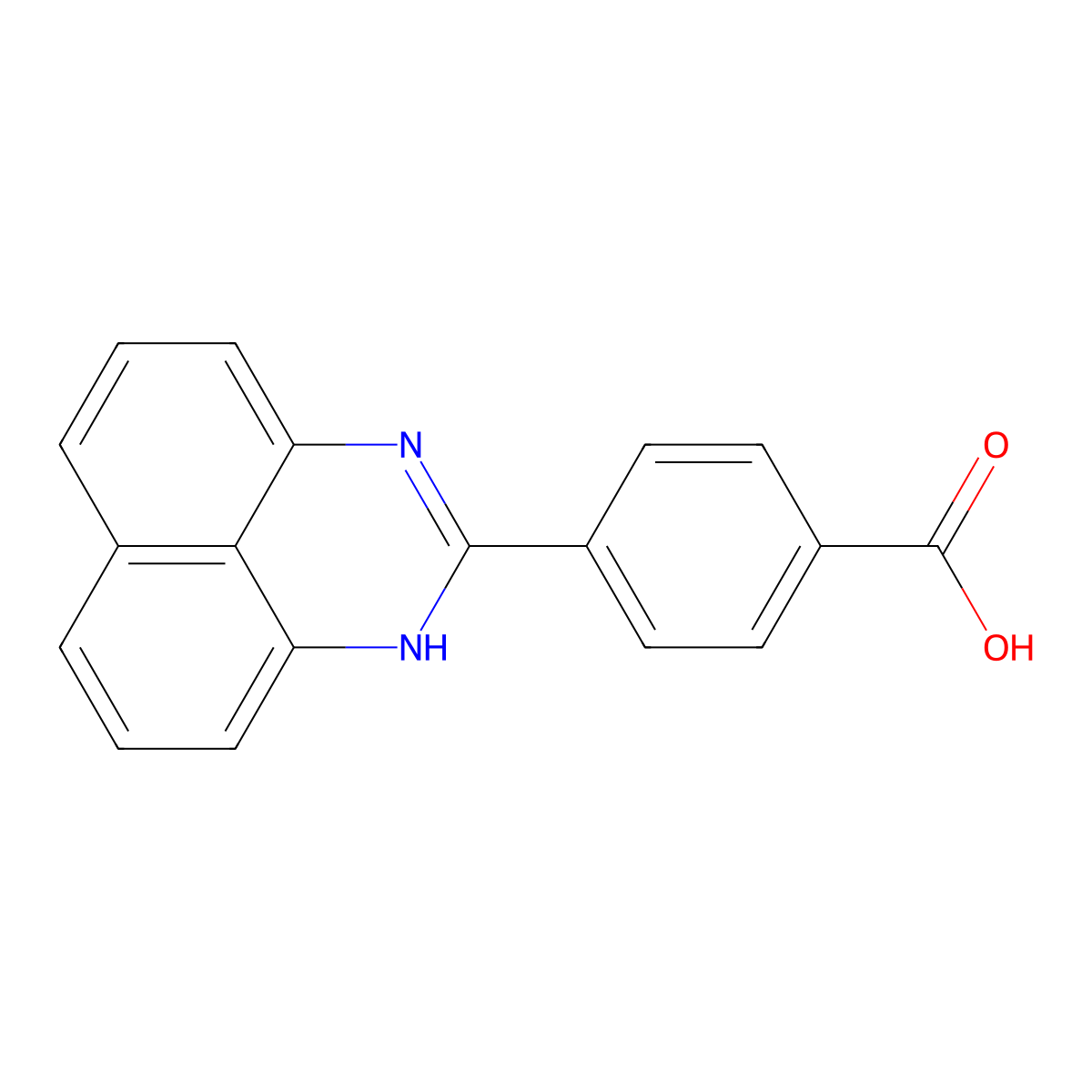 4-(1H-Perimidin-2-yl)benzoic acid molecular structure, CAS 138278-89-4