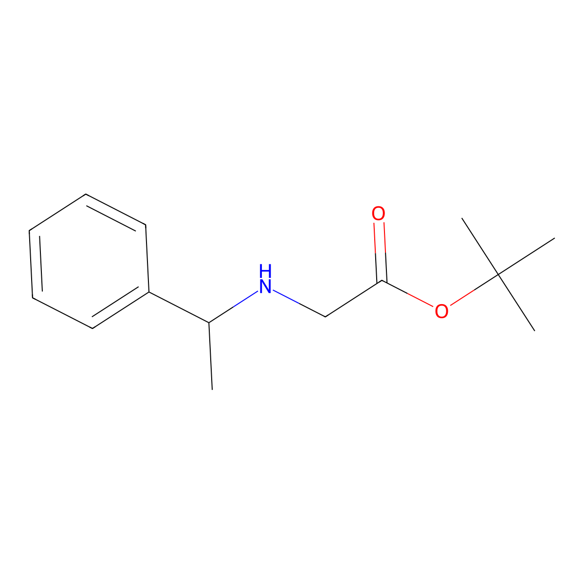 Tert-butyl 2-[(1-phenylethyl)amino]acetate molecular structure, CAS 138280-37-2