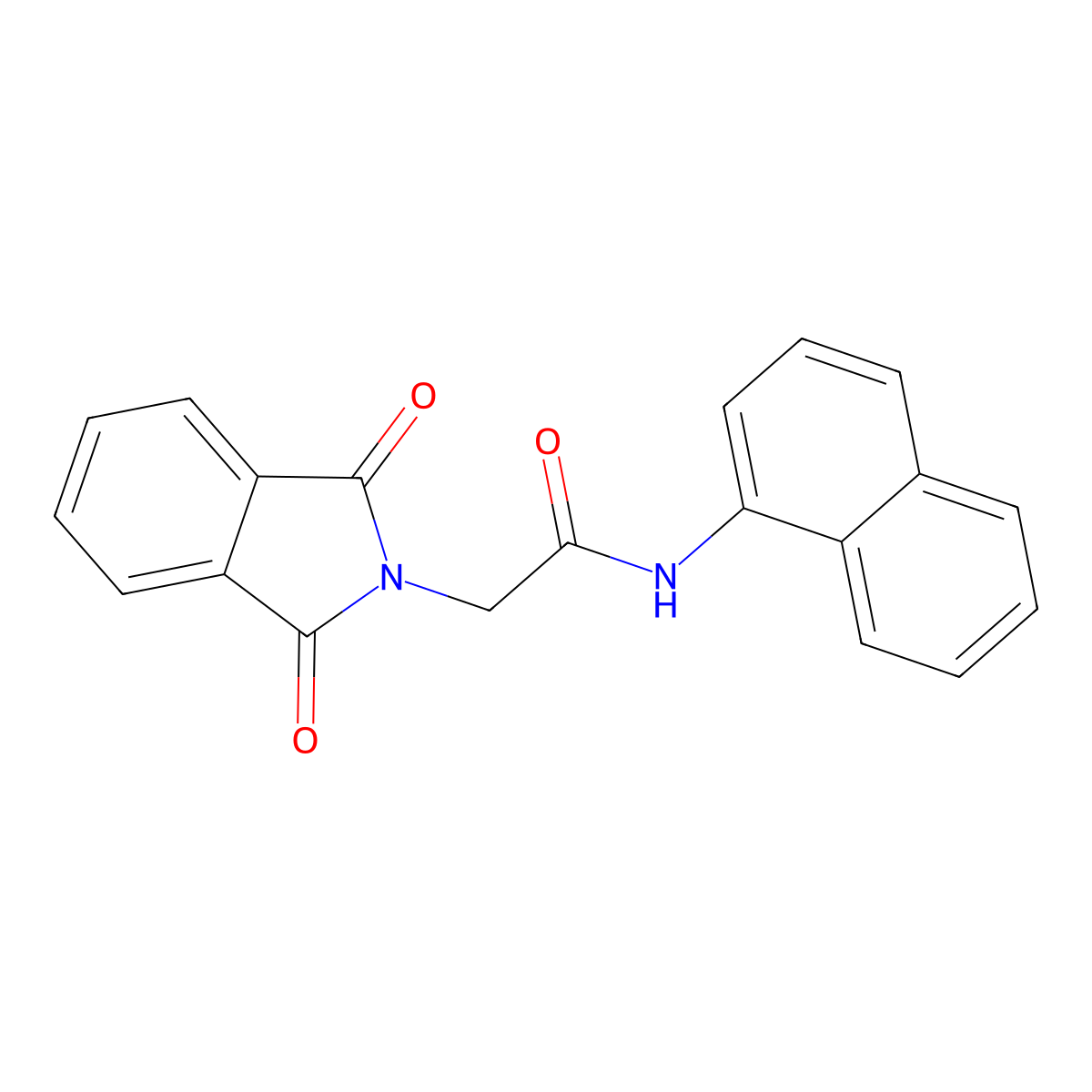 2-(1,3-Dioxo-1,3-dihydro-isoindol-2-yl)-N-naphthalen-1-yl-acetamide molecular structure, CAS 138280-40-7