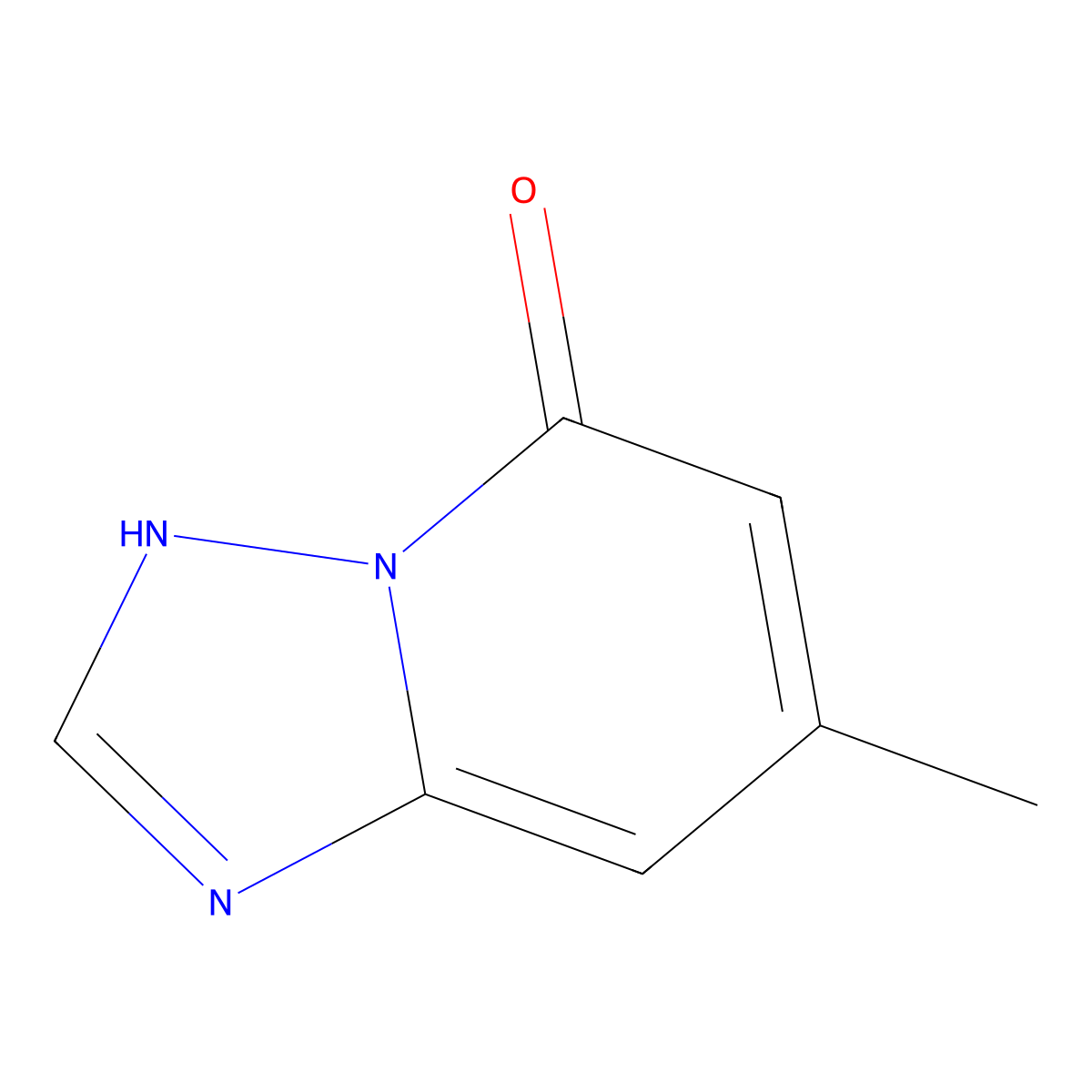 7-Methyl-(1,2,4)triazolo(1,5-a)pyridin-5-ol molecular structure, CAS 138282-10-7