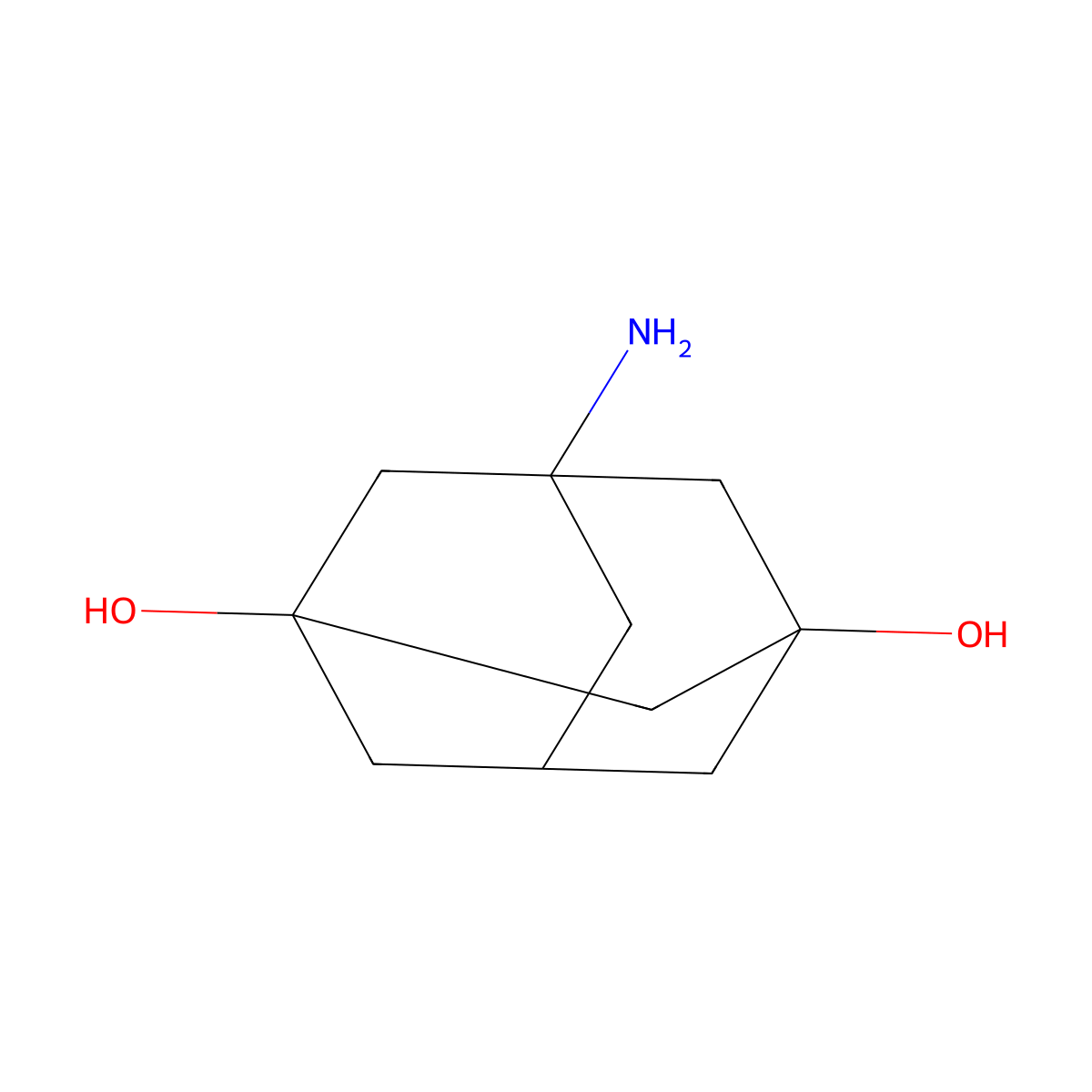 5-Aminoadamantane-1,3-diol molecular structure, CAS 1382839-19-1