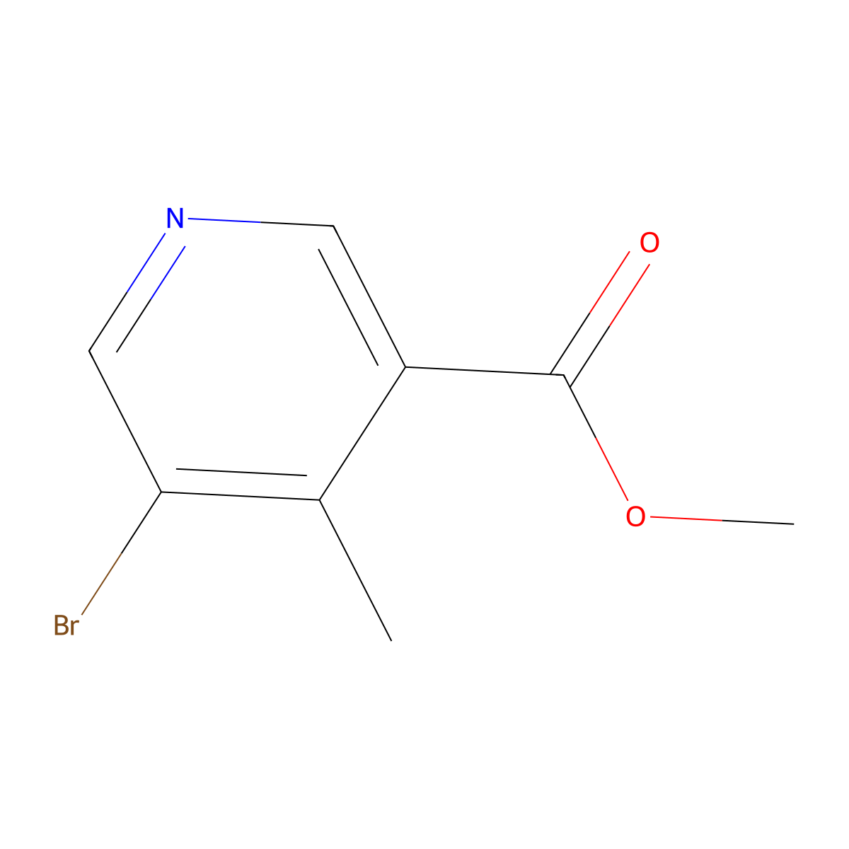 Methyl 5-Bromo-4-methylpyridine-3-carboxylate molecular structure, CAS 1382847-91-7