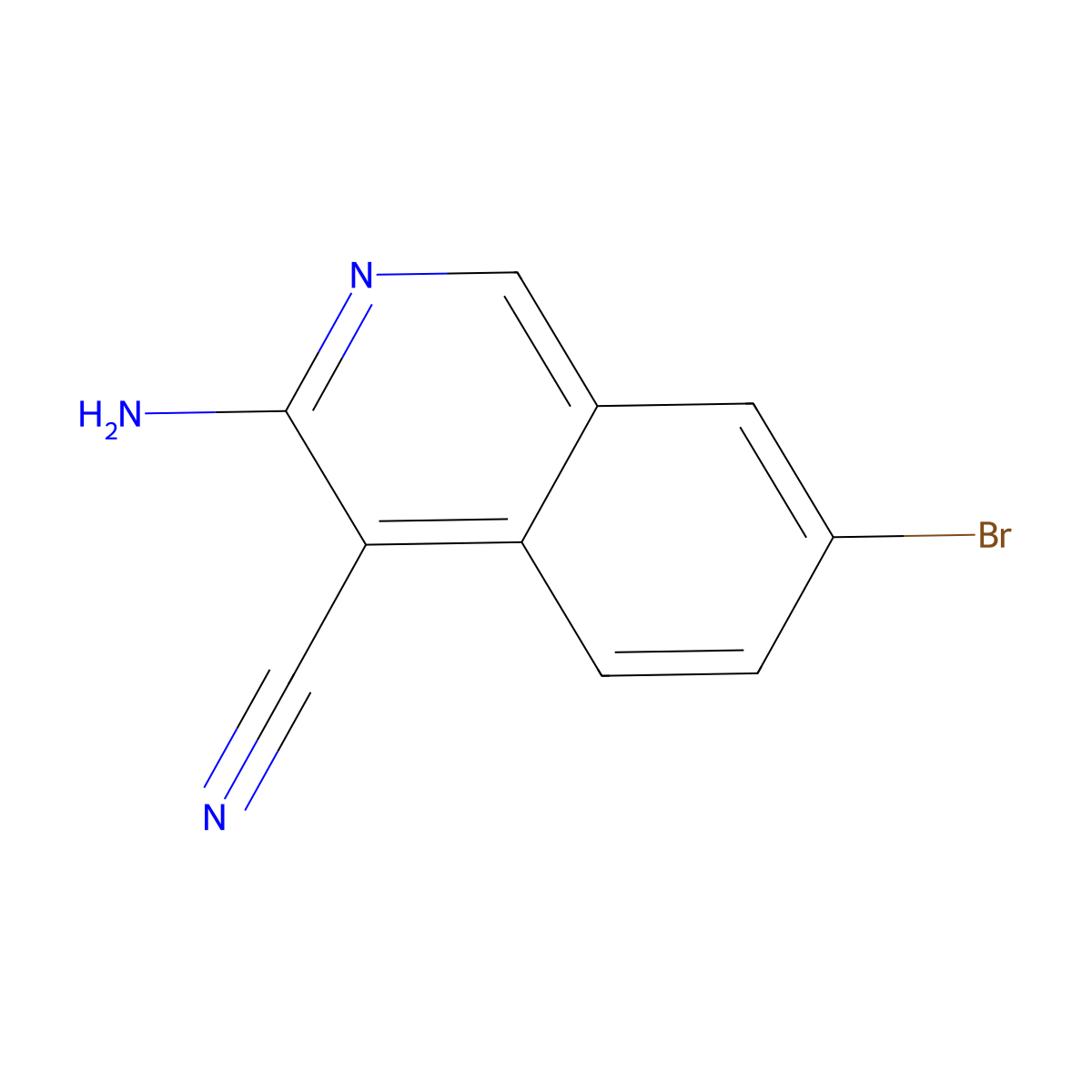 3-Amino-7-bromoisoquinoline-4-carbonitrile molecular structure, CAS 1382847-98-4