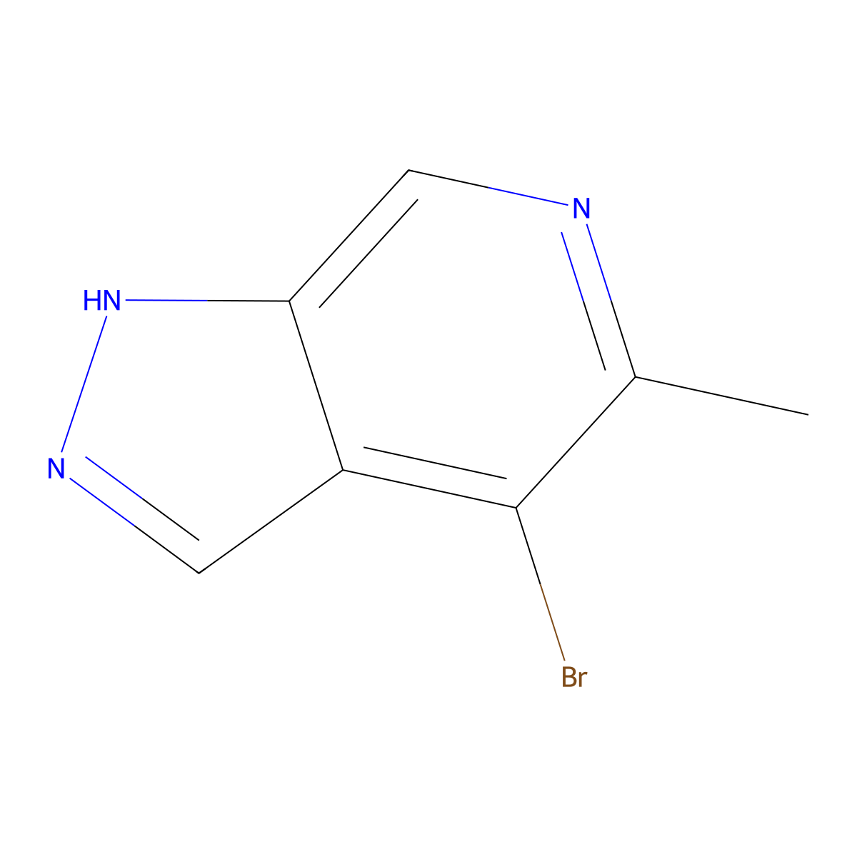 4-bromo-5-methyl-1H-pyrazolo[3,4-c]pyridine molecular structure, CAS 1382848-65-8
