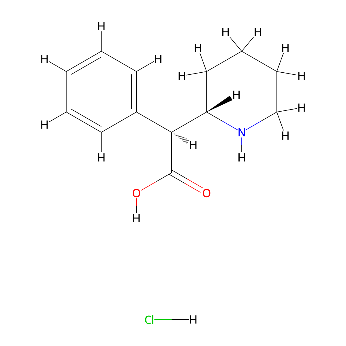 DL-threo-Ritalinic Acid Hydrochloride molecular structure, CAS 1382859-13-3