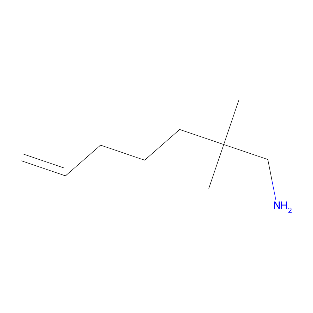 2,2-Dimethylhept-6-en-1-amine molecular structure, CAS 138286-03-0
