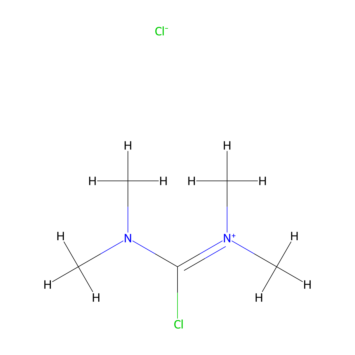 Chloro-bis(dimethylamino)-methylium chloride molecular structure, CAS 13829-06-6