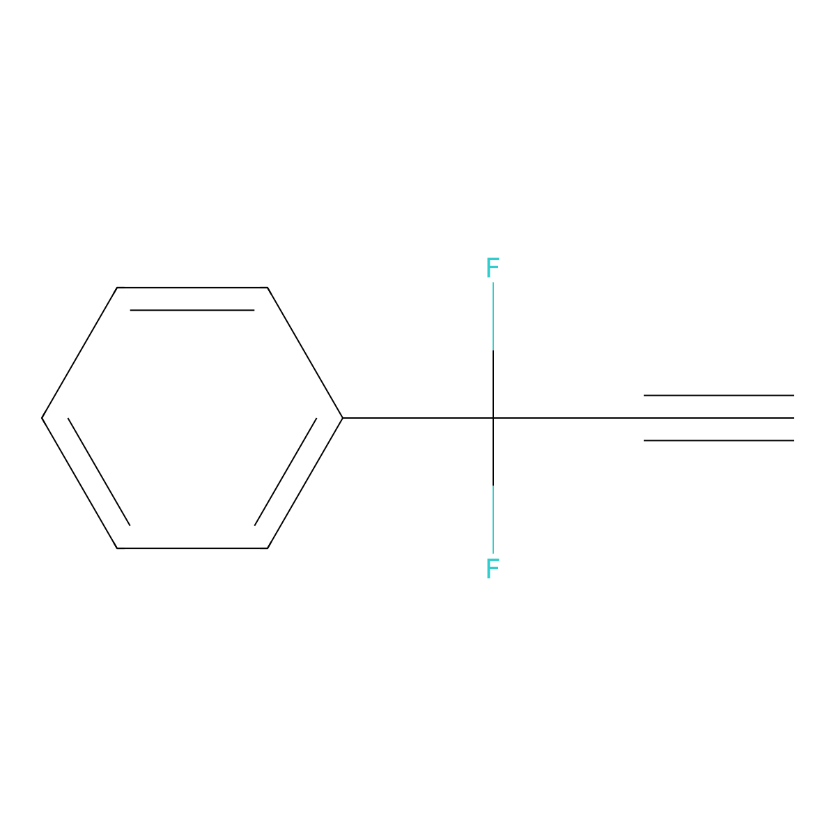 (1,1-Difluoroprop-2-yn-1-yl)benzene molecular structure, CAS 1382954-43-9