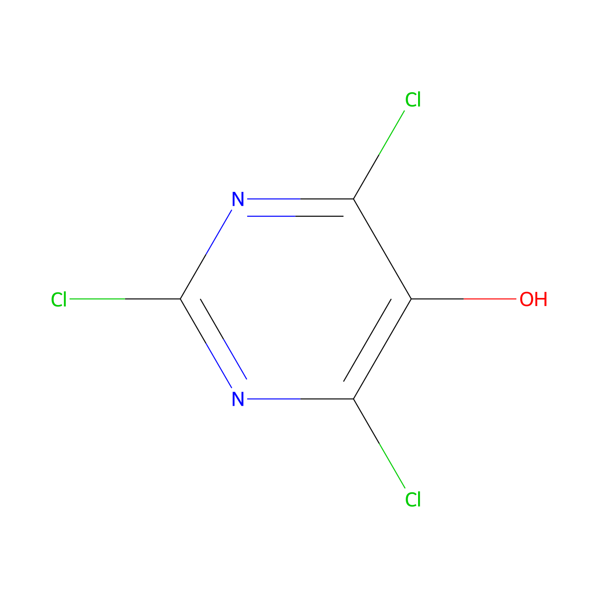 2,4,6-Trichloropyrimidin-5-ol molecular structure, CAS 1382979-41-0
