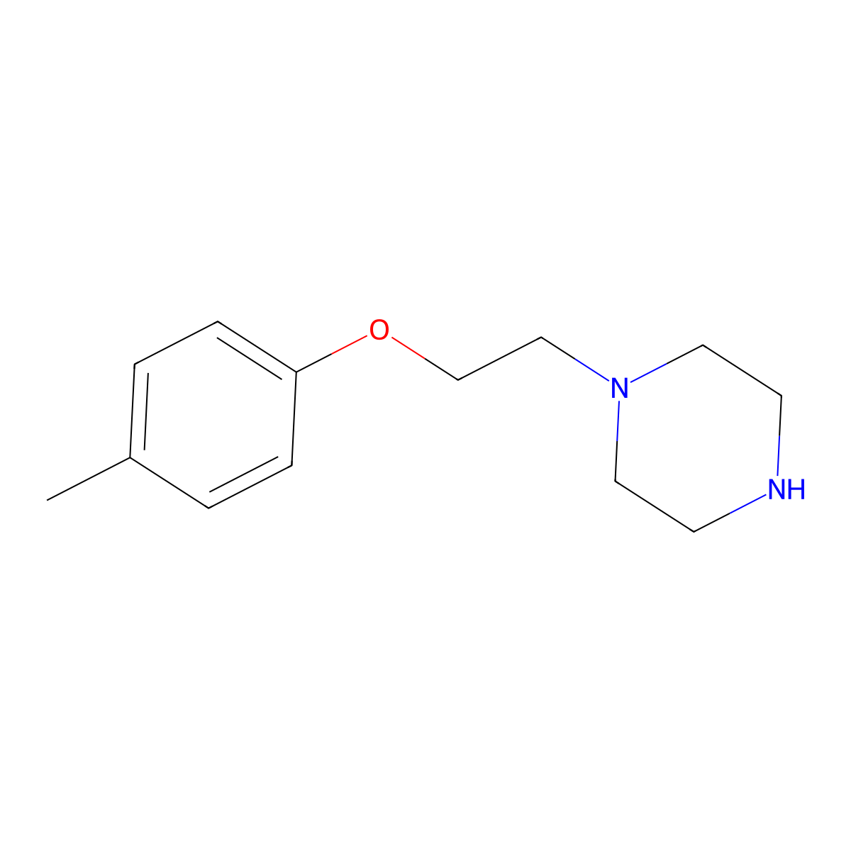 1-[2-(4-Methylphenoxy)ethyl]piperazine molecular structure, CAS 138304-74-2