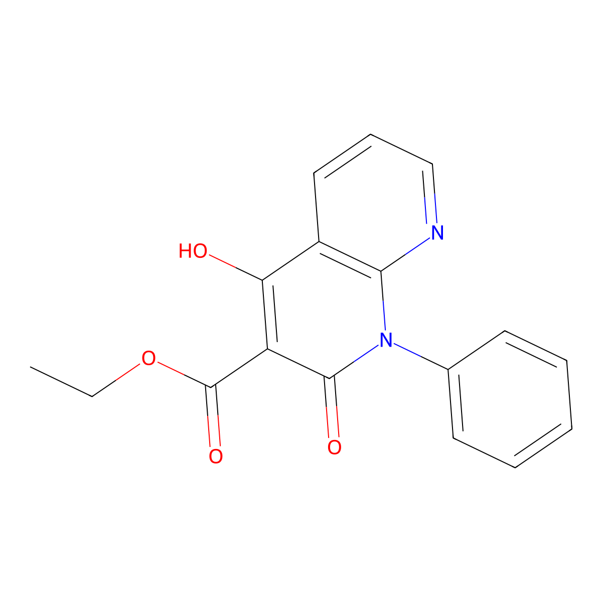 Ethyl 4-hydroxy-2-oxo-1-phenyl-1,2-dihydro-1,8-naphthyridine-3-carboxylate molecular structure, CAS 138305-20-1