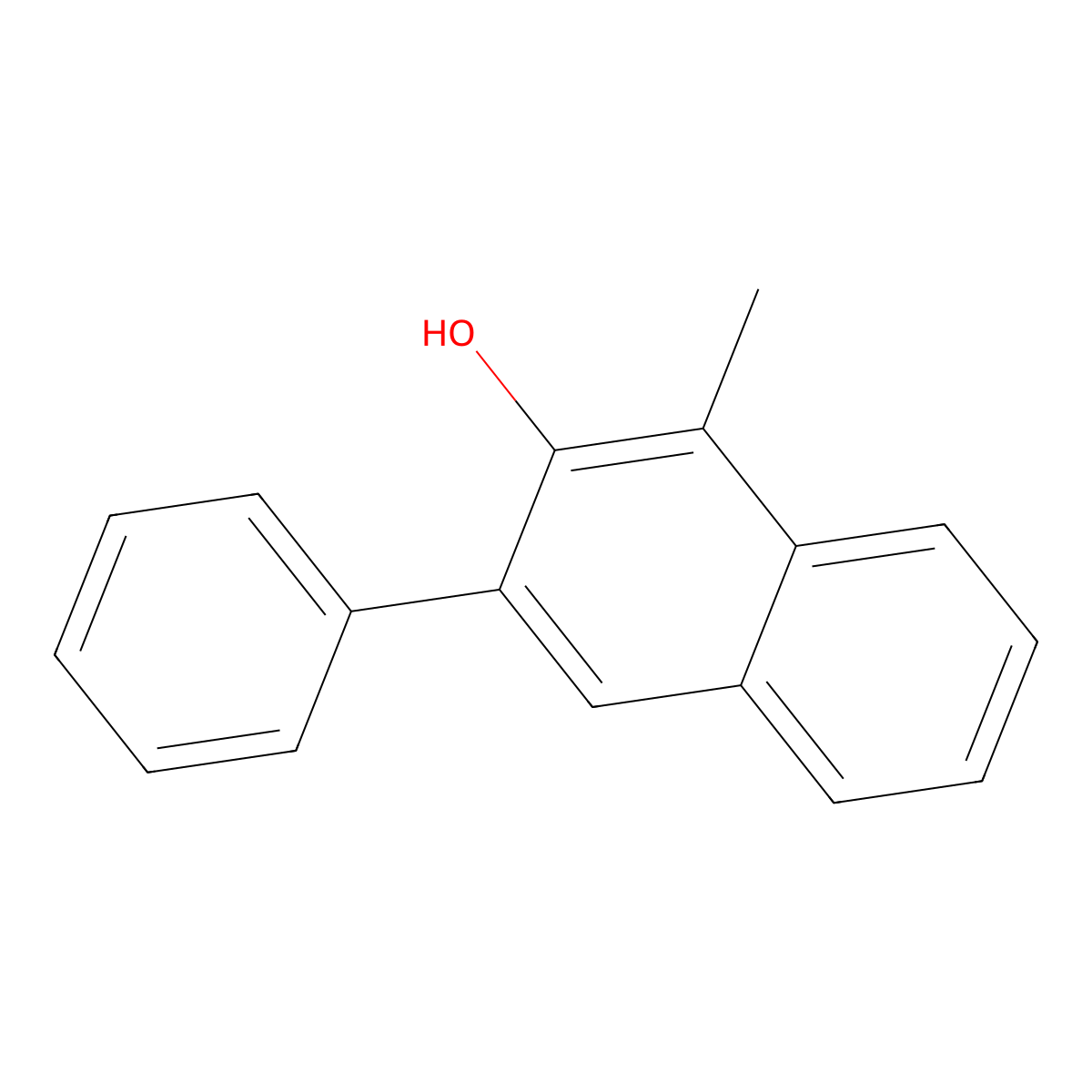1-Methyl-3-phenylnaphthalen-2-ol molecular structure, CAS 138308-53-9