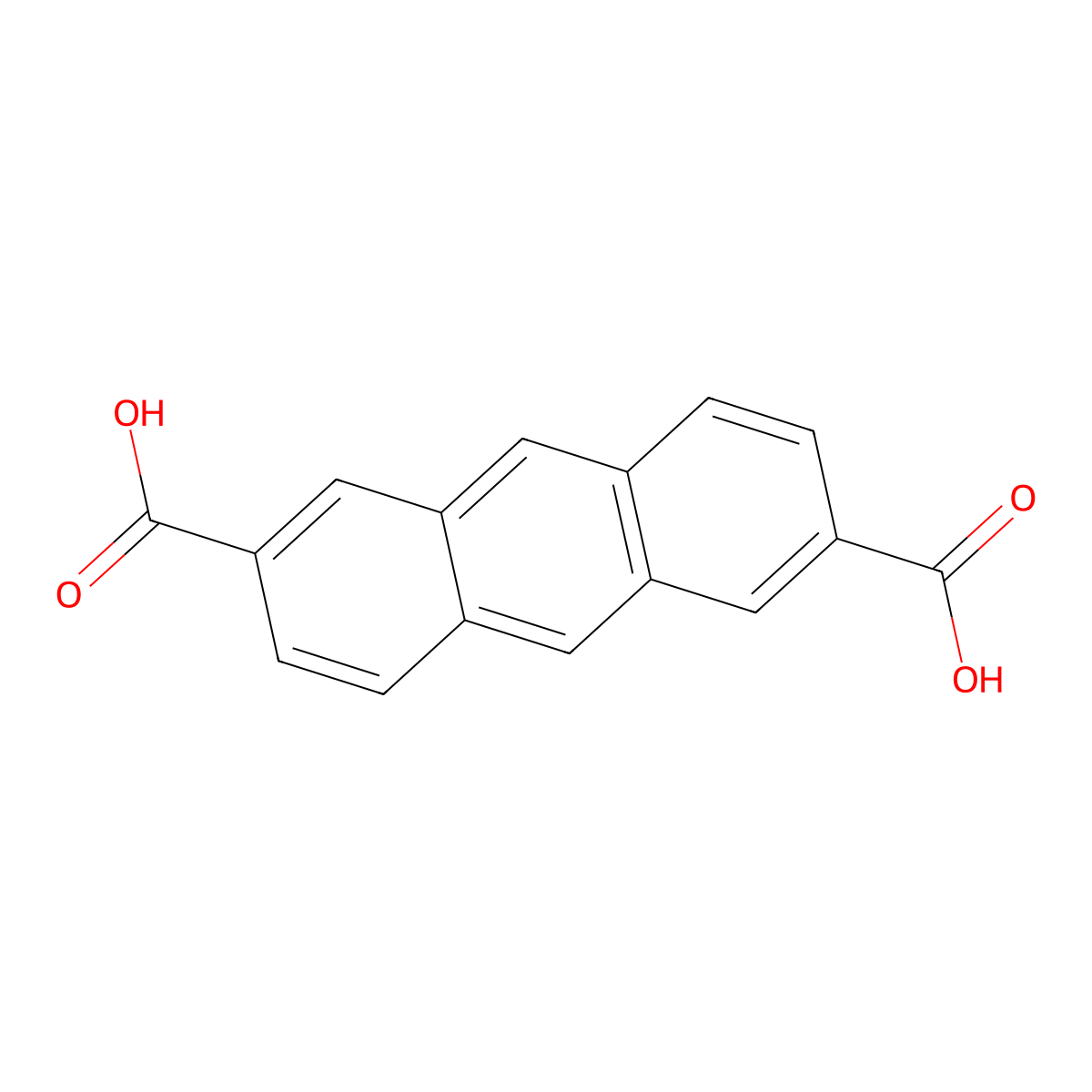 Anthracene-2,6-dicarboxylic acid molecular structure, CAS 138308-89-1