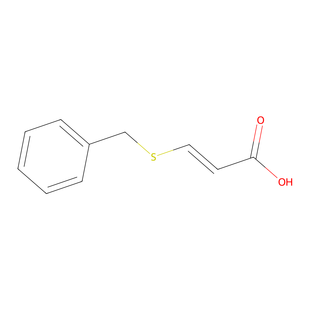 3-(Benzylsulfanyl)prop-2-enoic acid molecular structure, CAS 13831-02-2