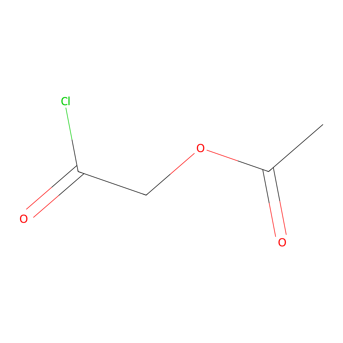 Acetoxyacetyl chloride molecular structure, CAS 13831-31-7