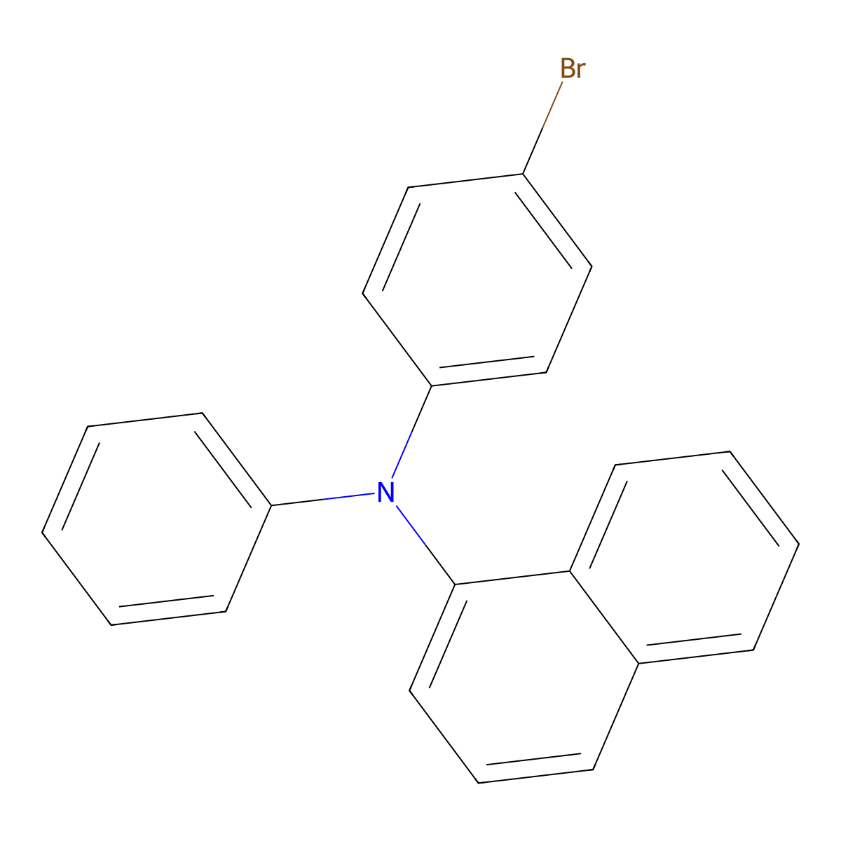 N-(4-Bromophenyl)-N-phenyl-1-naphthylamine molecular structure, CAS 138310-84-6