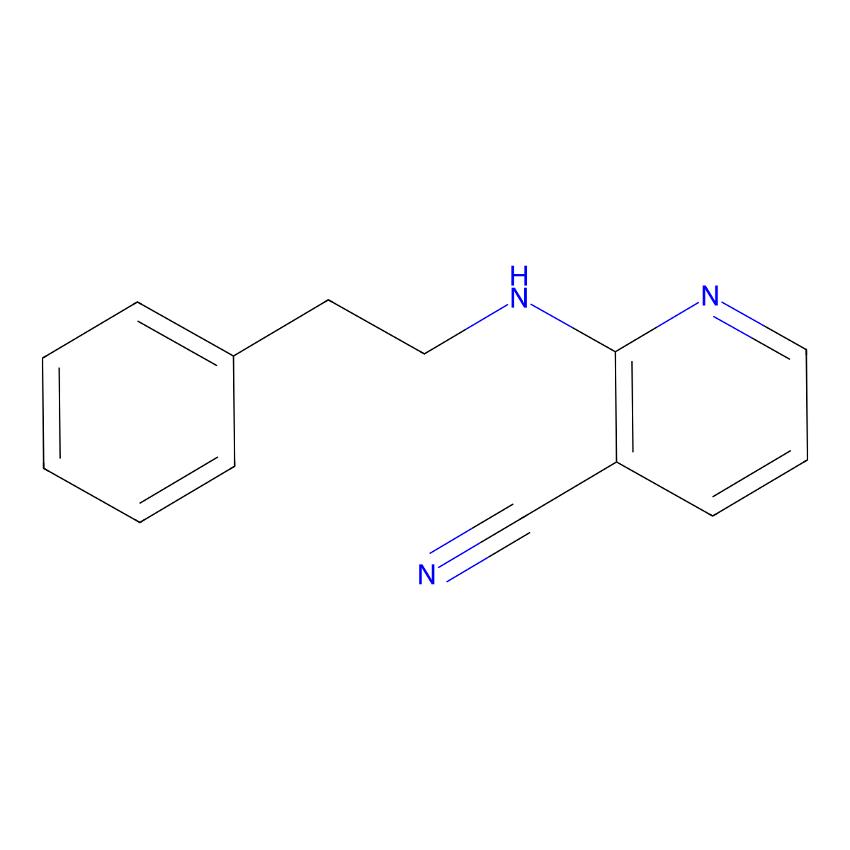 2-[(2-Phenylethyl)amino]nicotinonitrile molecular structure, CAS 138310-92-6