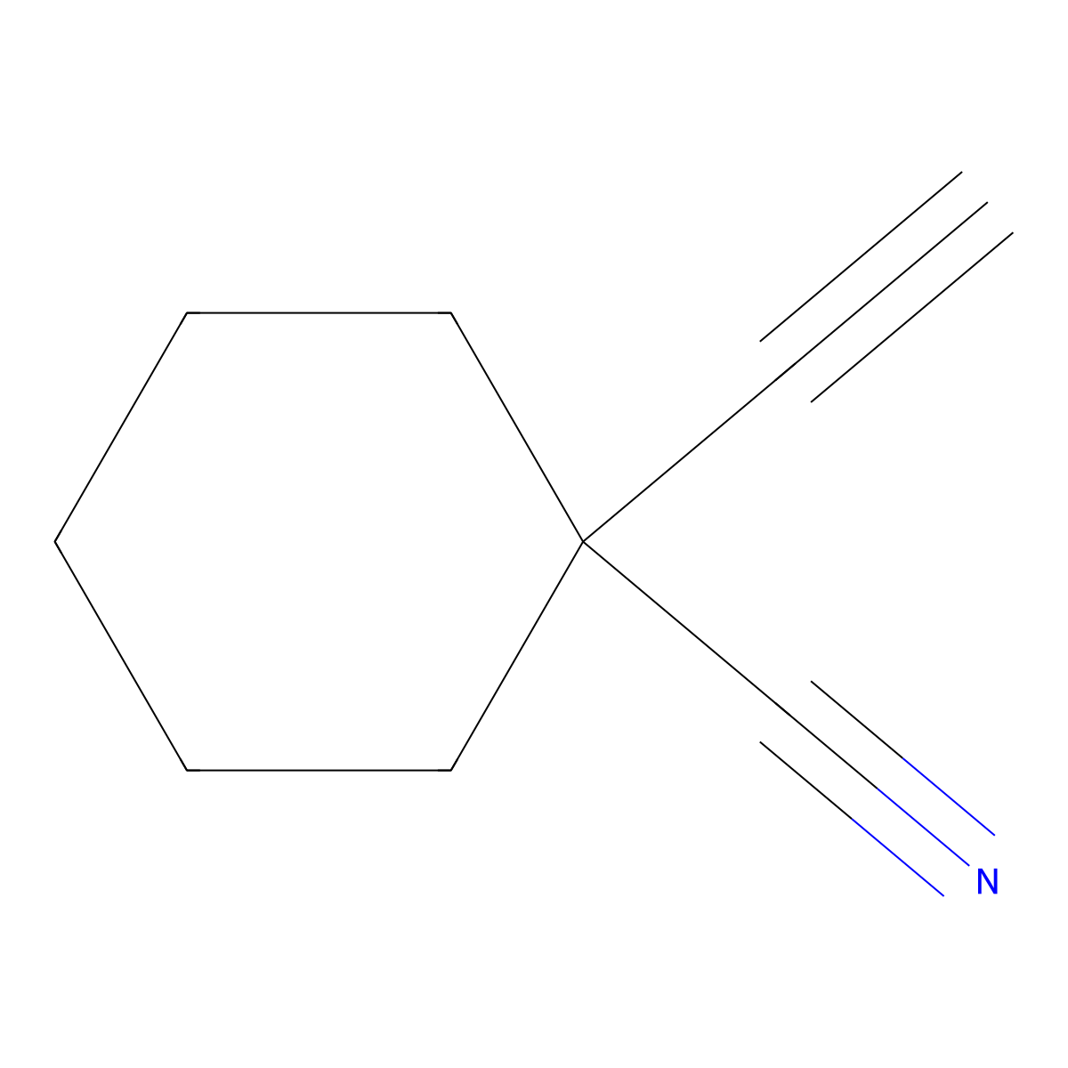 1-Ethynylcyclohexane-1-carbonitrile molecular structure, CAS 138313-45-8