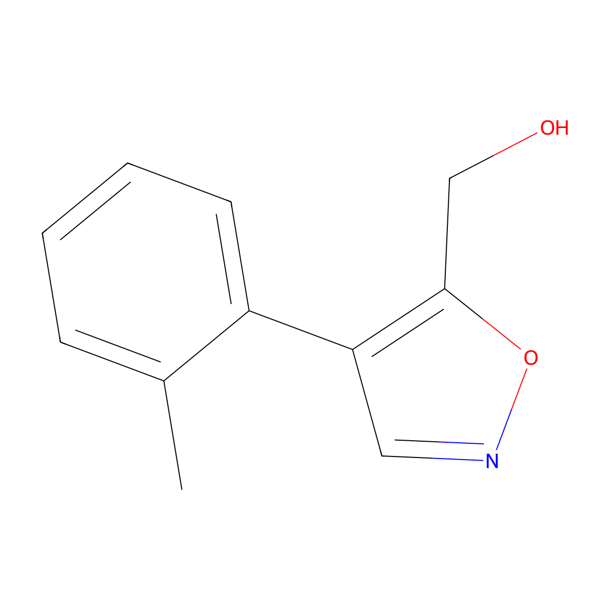 (4-(o-Tolyl)isoxazol-5-yl)methanol molecular structure, CAS 1383132-94-2