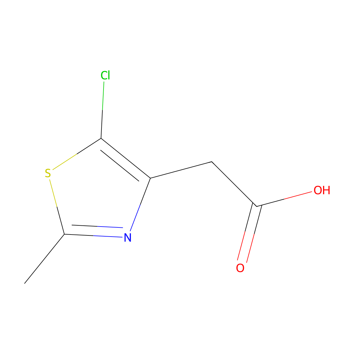 2-(5-Chloro-2-methyl-1,3-thiazol-4-yl)acetic acid molecular structure, CAS 1383138-67-7