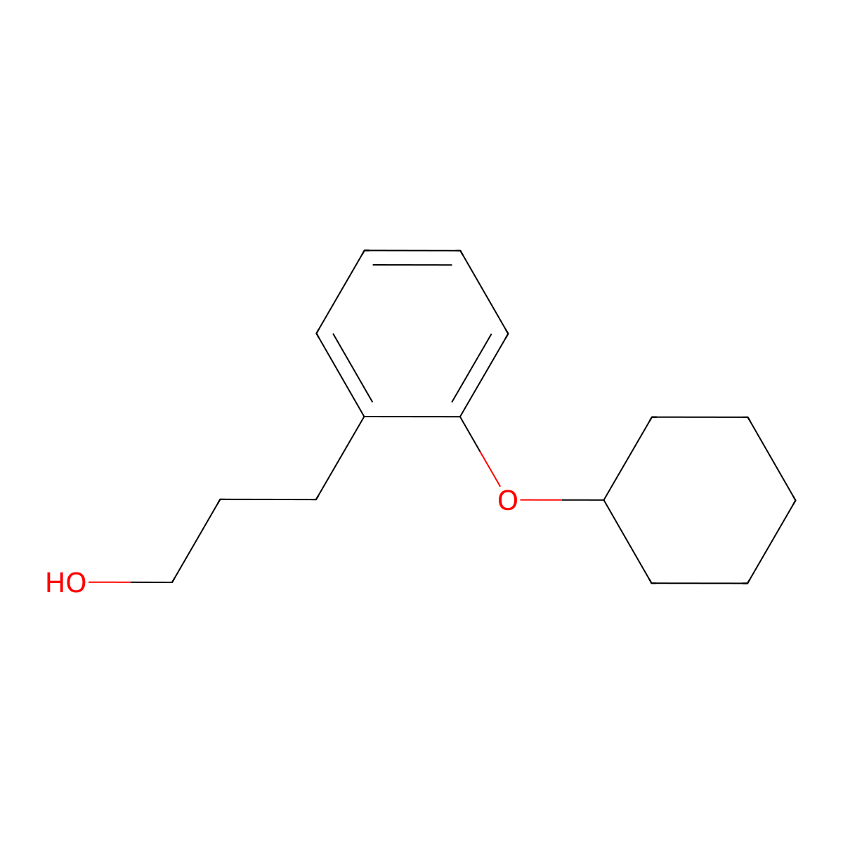 3-(2-(Cyclohexyloxy)phenyl)propan-1-ol molecular structure, CAS 1383152-69-9
