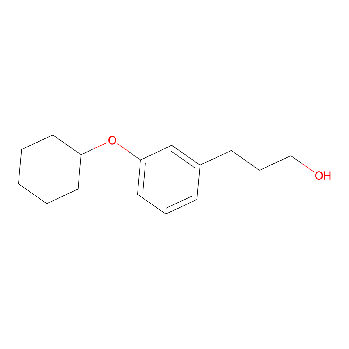 3-(3-(Cyclohexyloxy)phenyl)propan-1-ol molecular structure, CAS 1383152-72-4