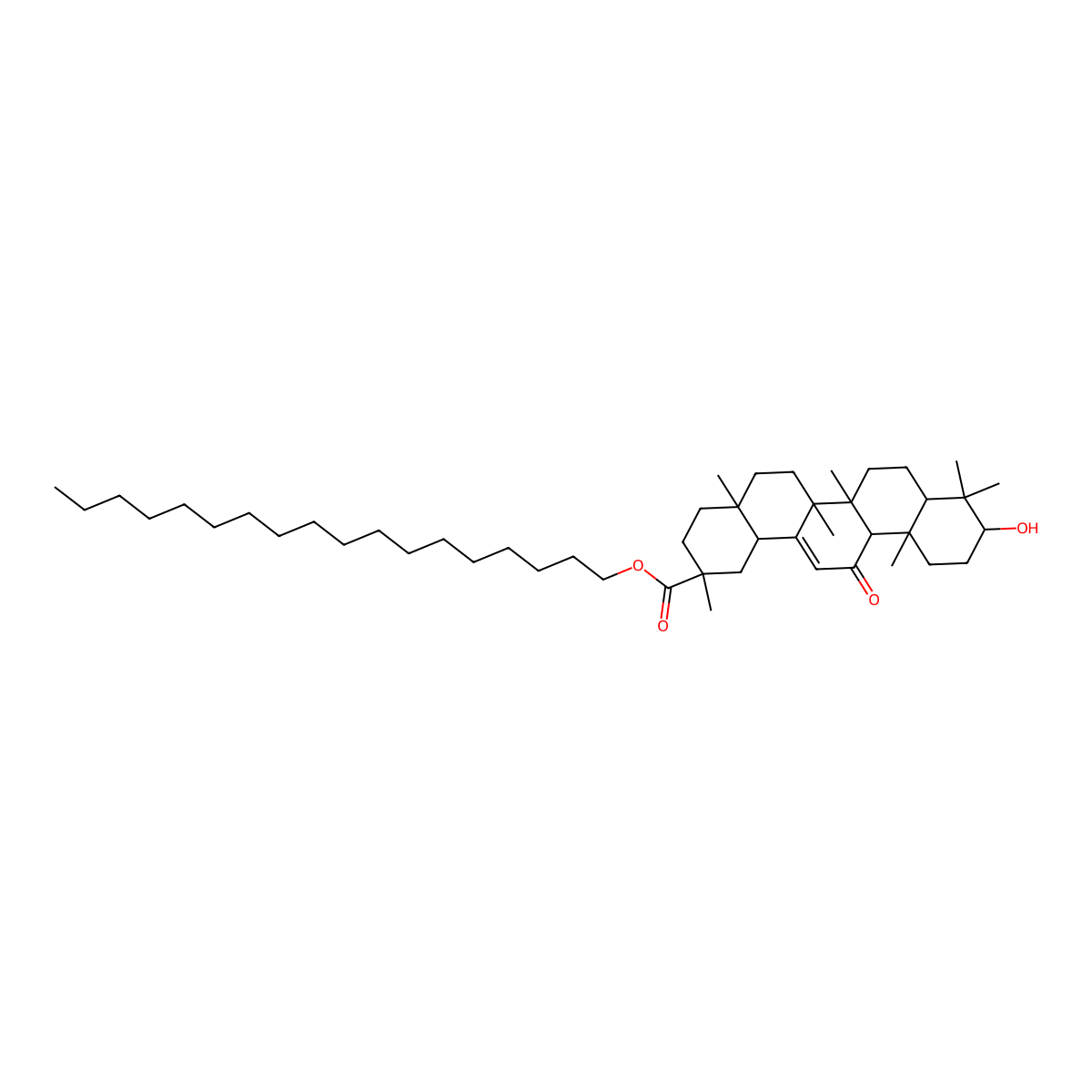 Stearyl Glycyrrhetinate molecular structure, CAS 13832-70-7