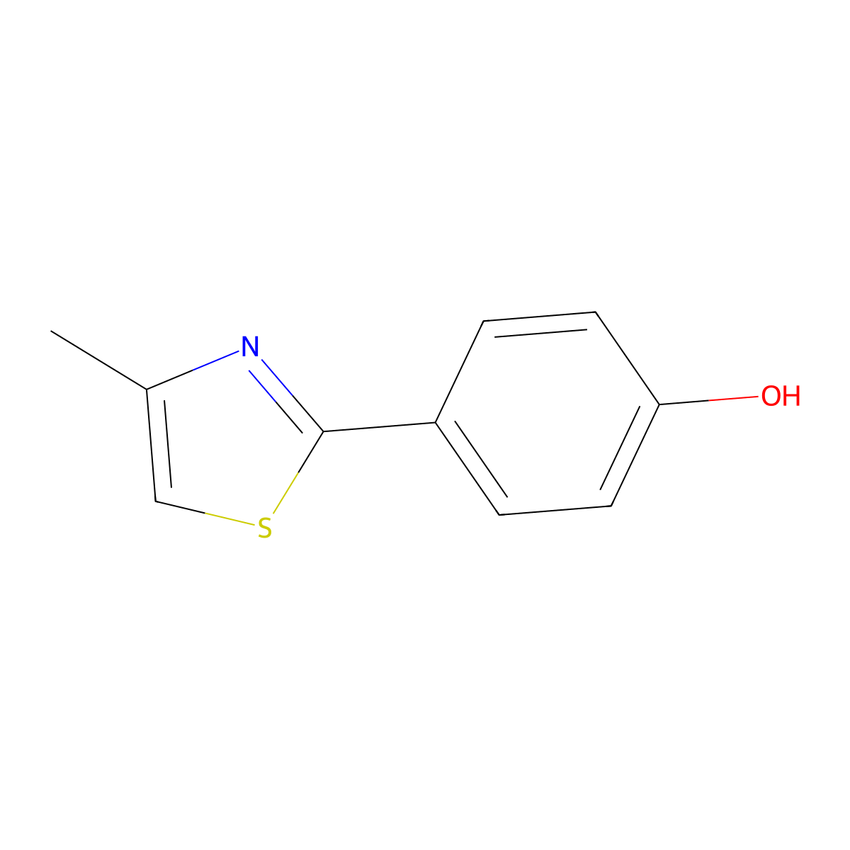4-(4-Methyl-1,3-thiazol-2-yl)phenol molecular structure, CAS 138330-01-5