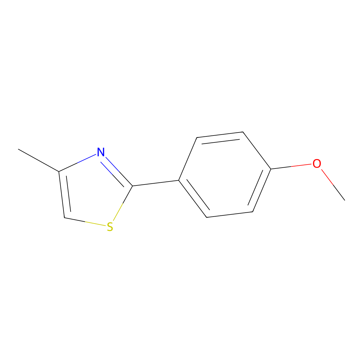 2-(4-Methoxyphenyl)-4-methyl-1,3-thiazole molecular structure, CAS 138330-03-7