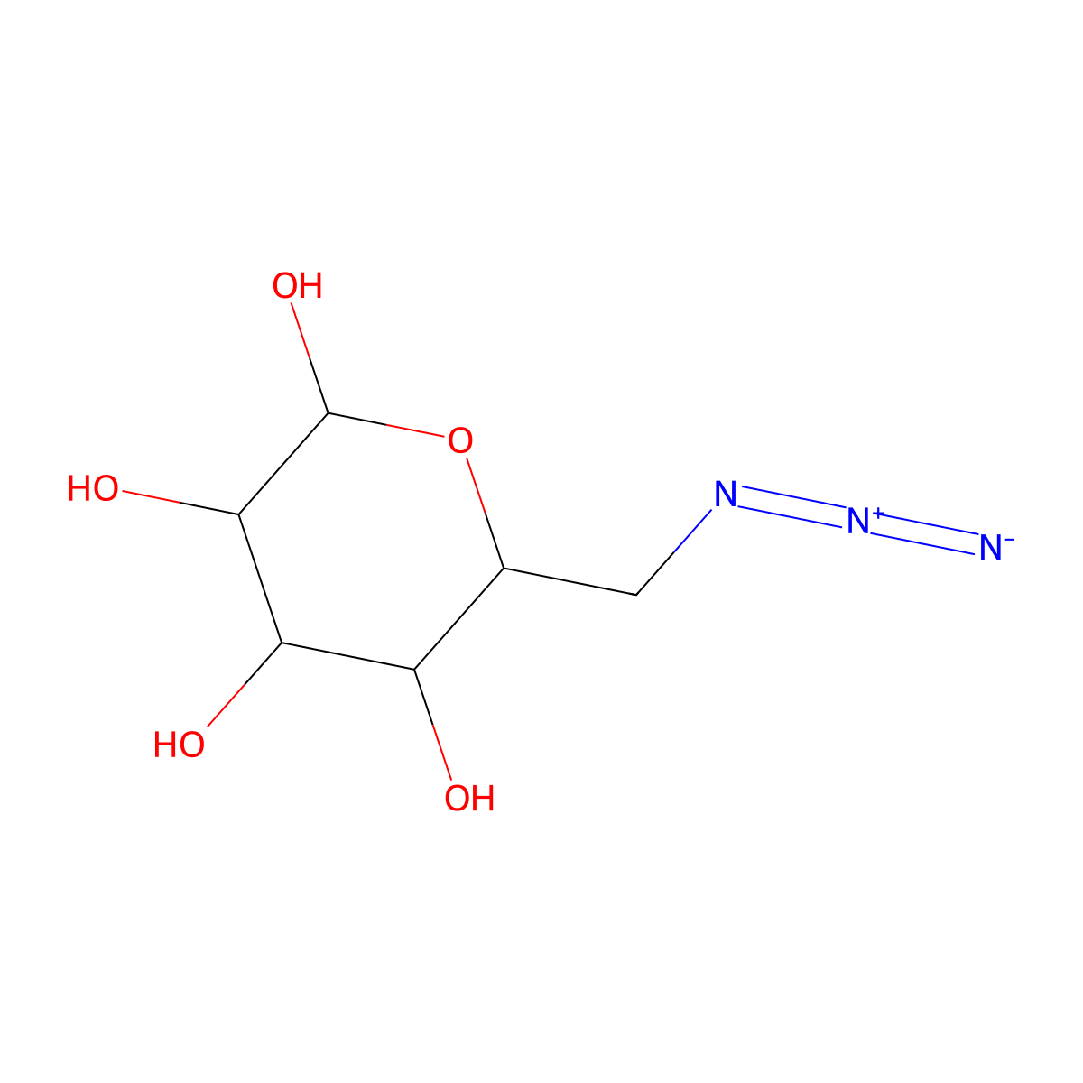 6-Azido-6-deoxy-alpha-D-allopyranose molecular structure, CAS 138332-01-1