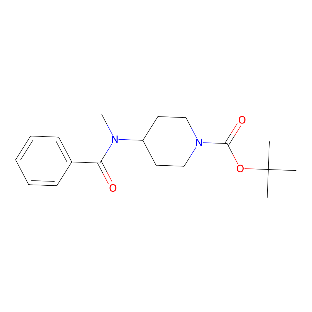 tert-Butyl 4-(N-methylbenzamido)piperidine-1-carboxylate molecular structure, CAS 1383342-71-9
