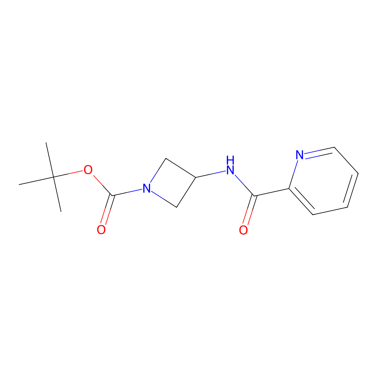 Tert-butyl 3-(pyridine-2-carbonylamino)azetidine-1-carboxylate molecular structure, CAS 1383372-69-7