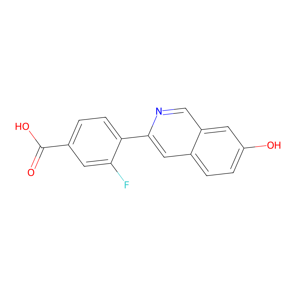 3-Fluoro-4-(7-hydroxy-3-isoquinolinyl)benzoic acid molecular structure, CAS 1383379-67-6