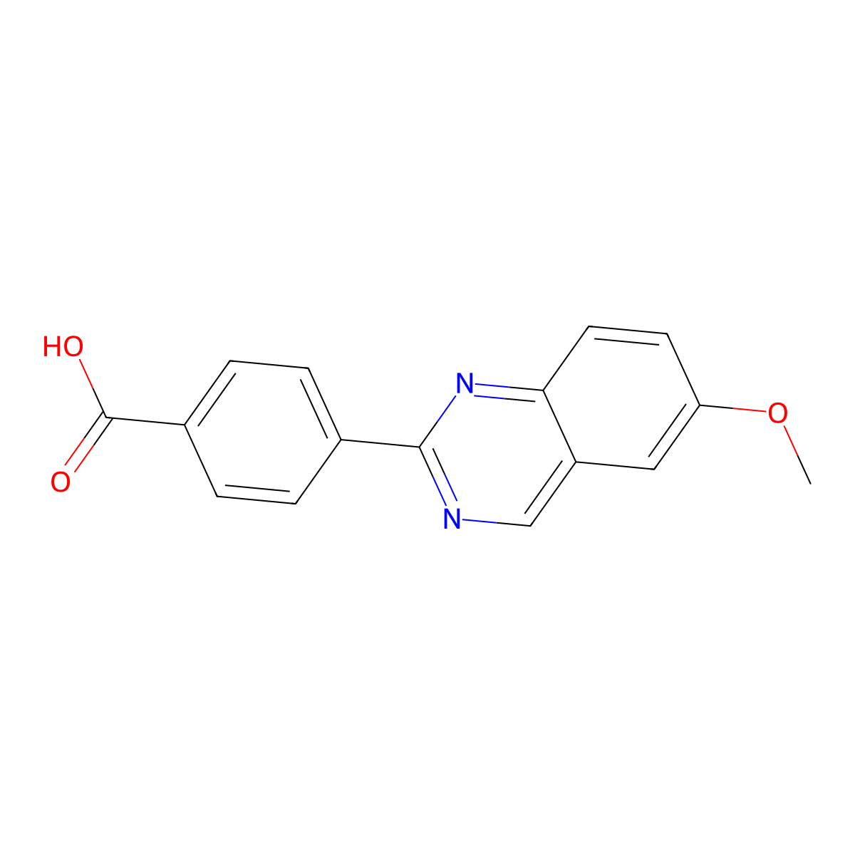 4-(6-Methoxyquinazolin-2-yl)benzoic acid molecular structure, CAS 1383379-76-7