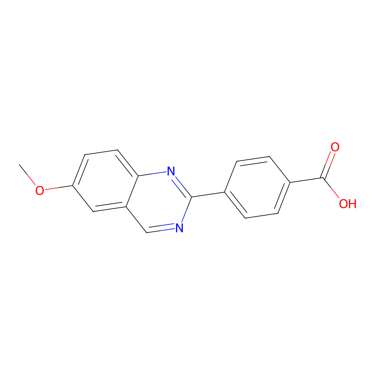 4-(6-Methoxyquinazolin-2-yl)benzoic acid molecular structure, CAS 1383379-76-7