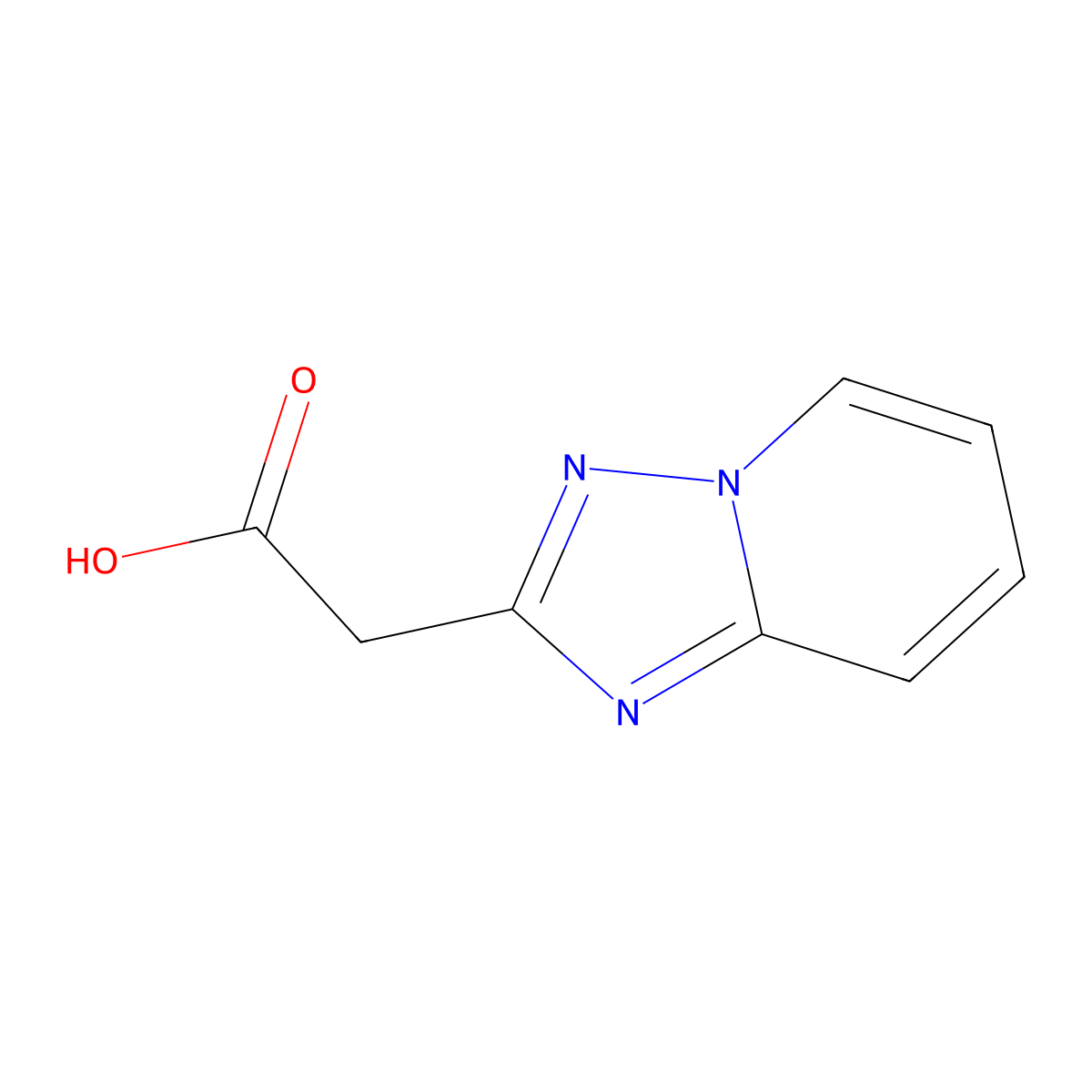 2-([1,2,4]Triazolo[1,5-a]pyridin-2-yl)acetic acid molecular structure, CAS 1383385-95-2
