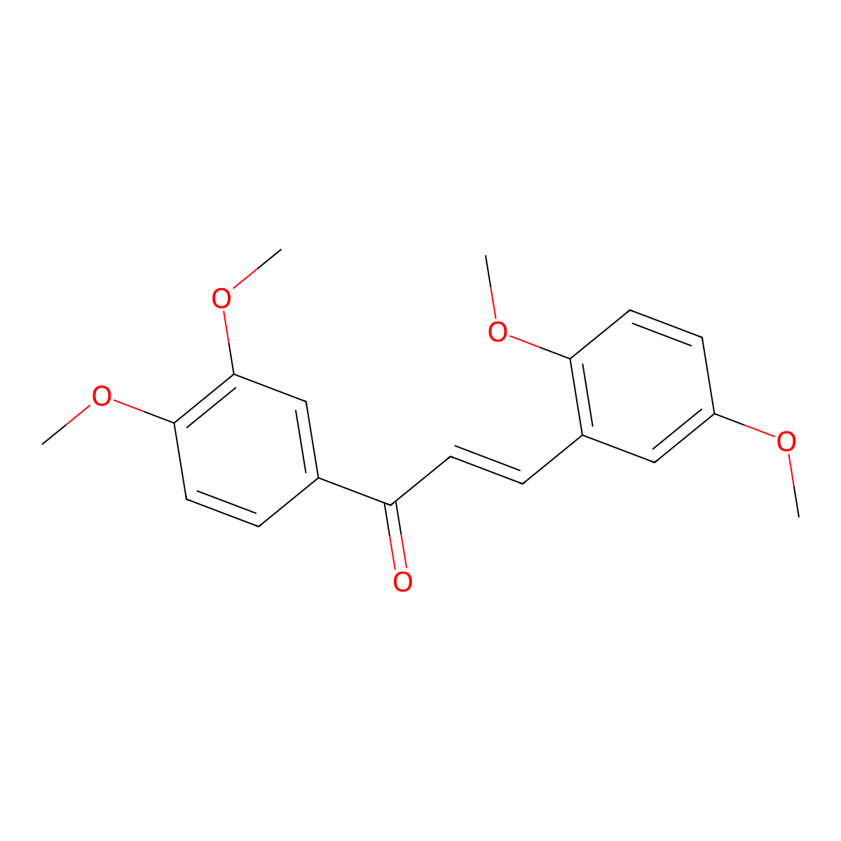 3-(2,5-Dimethoxyphenyl)-1-(3,4-dimethoxyphenyl)-2-propen-1-one molecular structure, CAS 1383425-65-7