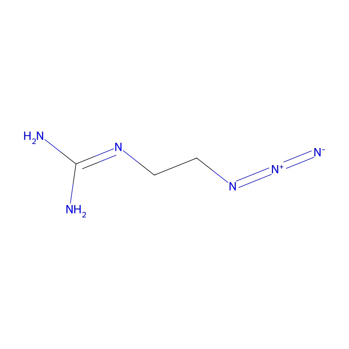 N-(2-azidoethyl)guanidine molecular structure, CAS 1383429-96-6