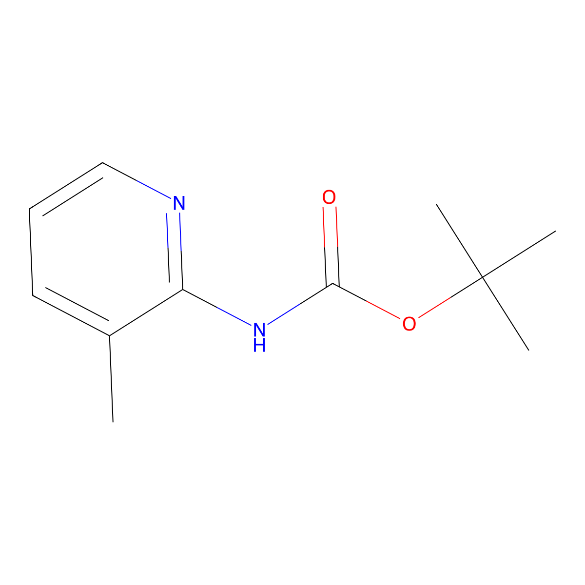 2-(N-Boc-Amino)-3-methylpyridine molecular structure, CAS 138343-75-6