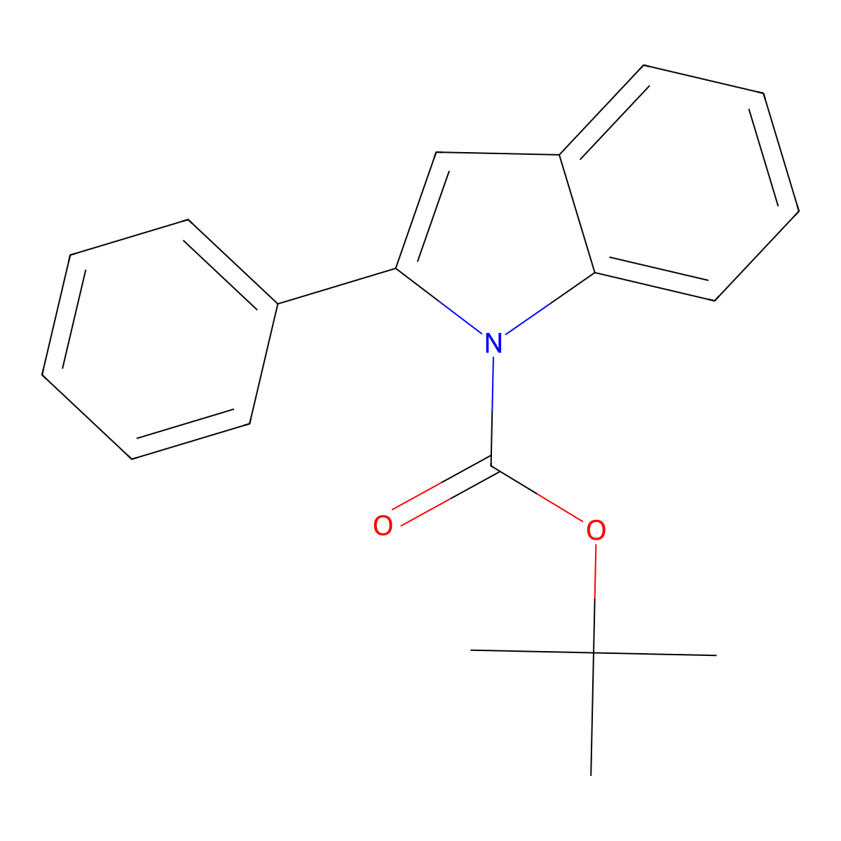tert-Butyl 2-phenyl-1H-indole-1-carboxylate molecular structure, CAS 138343-89-2